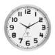 Radio-controlled wall clock Ø30 cm with strong aluminum frame and classic white dial